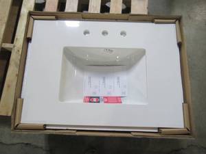 lot 227 image: Home Decorators Collection 31 in. W Vanity Top in White