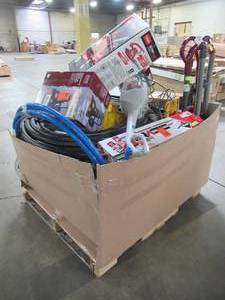 lot 230 image: WHOLESALE MIXED PALLET OF SMALL HOUSEWARES AND GARAGE ITEMS