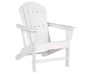 lot 28A image: Ashley Furniture Sundown Treasure Outdoor Adirondack Chair, White - BRAND NEW NO RESERVE
