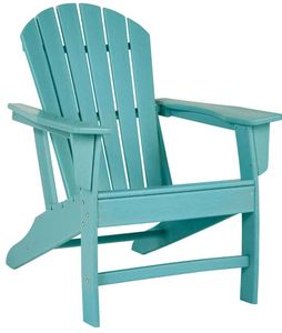 lot 29A image: Ashley Furniture Sundown Treasure Outdoor Adirondack Chair, Teal - BRAND NEW NO RESERVE