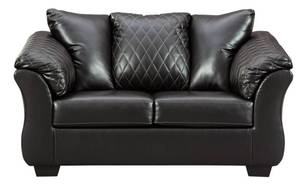lot 30 image: Signature Design by Ashley Betrillo Loveseat Black, 4050235 - BRAND NEW NO RESERVE
