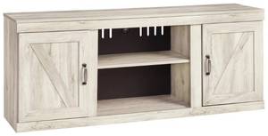 lot 39 image: Signature Design by Ashley, Bellaby Large TV Stand with Fireplace Option Whitewash- EW0331-168 - BRAND NEW - NO RESERVE