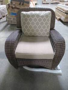 lot 238 image: Hampton Bay Beacon Park Wicker Outdoor Swivel Lounge Chair FRS80812CRS