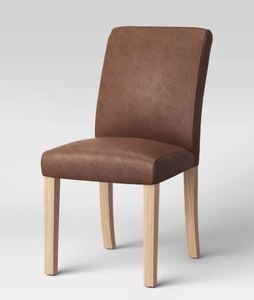 lot 242 image: Threshold Graham Upholstered Parsons Dining Chair in Brown 249-02-9790