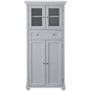 lot 110 image: Hampton Harbor 25 in. W 4-Door Tall Cabinet in Dove Grey, 4772910270