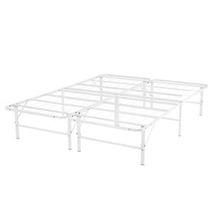 lot 125 image: Naomi Home idealbase White Queen Without Headboard Metal 14 Platform Bed Frame Heavy-Duty Noise-Free, 83303.