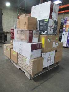 lot 300 image: WHOLESALE MIXED PALLET OF INDOOR LIGHTING AND CEILING FANS