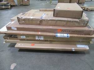 lot 138 image: WHOLESALE MIXED PALLET OF MISCELLANEOUS BEDROOM FURNITURE, BUILDING MATERIALS AND MORE