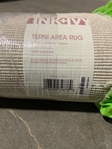 INKIVY TERNI CREAM 5 FT. X 7 FT. POLYESTER AREA RUG. SEE PICTURES