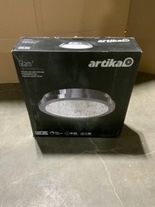 ARTIKA GLAM 13.5 IN. 1-LIGHT CHROME INTEGRATED LED FLUSH MOUNT. SEE PICTURES
