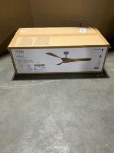 HOME DECORATORS COLLECTION WESLEY 52 IN. INDOOROUTDOOR BRUSHED NICKEL DC MOTOR CEILING FAN WITH REMOTE CONTROL. SEE PICTURES