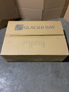 GLACIER BAY ALL-IN-ONE DUAL MOUNT SMALL RADIUS STAINLESS STEEL 33 IN. 2-HOLE SINGLE BASIN WITH FAUCET KITCHEN SINK IN BRUSHED FINISH. SEE PICTURES