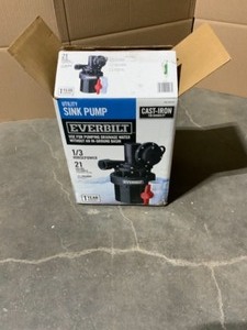 EVERBILT 13 HP UTILITY SINK PUMP. SEE PICTURES