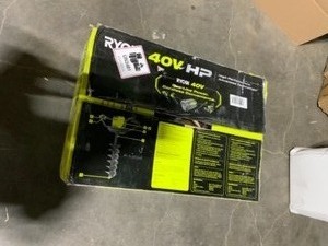 RYOBI HP 40V BRUSHLESS CORDLESS EARTH AUGER WITH 8 IN. BIT AND 4.0 AH BATTERY AND CHARGER INCLUDED. SEE PICTURES