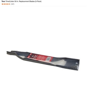 lot 3 image: TORO TIME CUTTER 50 IN. REPLACEMENT BLADES (3-PACK). SEE PICTURES