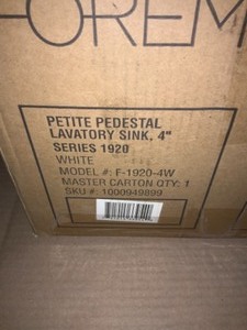 lot 9 image: FOREMOST SERIES 1920 19.125 IN. L PEDESTAL SINK BASIN IN WHITE. SEE PICTURES