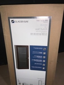 lot 13 image: GLACIER BAY DELRIDGE 13 IN. W X 30 IN. H SURFACE-MOUNT MODULAR WALL HUTCH IN CHOCOLATE. SEE PICTURES
