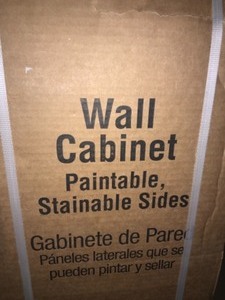 lot 17 image: HAMPTON BAY EASTHAVEN SHAKER ASSEMBLED 26X30X12 IN. FRAMELESS WALL CABINET IN UNFINISHED BEECH. SEE PICTURES