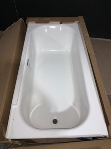lot 28 image: BOOTZ INDUSTRIES MAUI 60IN. LEFT DRAIN RECTANGULAR ALCOVE SOAKING BATHTUB IN WHITE