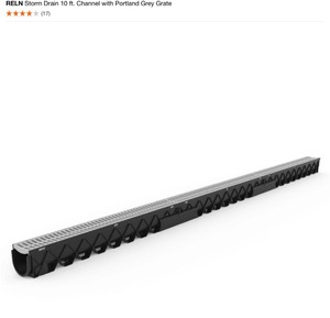 lot 52 image: RELN Storm Drain 10 ft. Channel with Portland Grey Grate