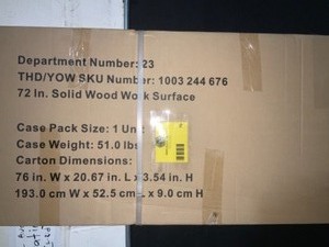lot 70 image: HUSKY 72 in. Solid Wood Work Surface for Regular Duty Welded Steel Garage Storage System