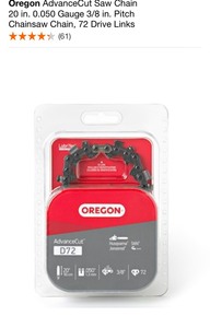 lot 8 image: OREGON ADVANCECUT SAW CHAIN 20 IN. 0.050 GAUGE 38 IN. PITCH CHAINSAW CHAIN, 72 DRIVE LINKS. SEE PICTURES