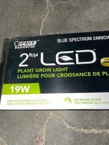 lot 13 image: FEIT ELECTRIC 2 FT. 2-LIGHT 19-WATT FULL SPECTRUM LED NON-DIMMABLE INDOOR LINKABLE PLANT GROW WHITE LIGHT FIXTURE, DAYLIGHT. SEE PICTURES