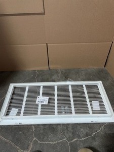 lot 17 image: VENTI AIR 30 IN. WIDE X 12 IN. HIGH RETURN AIR FILTER GRILLE OF STEEL IN WHITE. SEE PICTURES