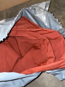 lot 22 image: SUNBRELLA WOODBURY CANVAS HENNA PATIO LOUNGE CHAIR SLIPCOVER SET. SEE PICTURES
