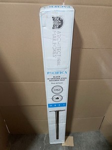 lot 24 image: ARCHITECTURAL MAILBOXES PACIFICA IN-GROUND STEEL MAILBOX POST BLACK. SEE PICTURES