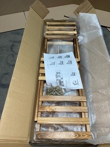 lot 35 image: UNBRANDED MULTI-LAYER PLANT STAND WOOD MULTI-TIER PLANT SHELF HOLDER INDOOR OUTDOOR FLOWER RACK DISPLAY STORAGE SHELVES. SEE PICTURES