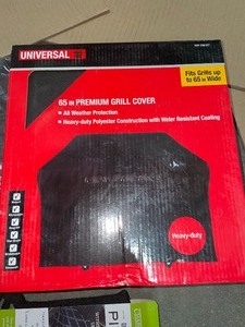 lot 50 image: ASSORTED SIZES GRILL COVERS & GLOVES. SEE PICTURES
