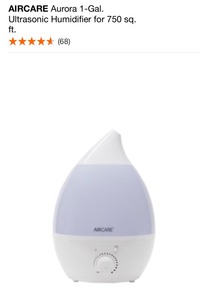 lot 67 image: AIRCARE AURORA 1-GAL. ULTRASONIC HUMIDIFIER FOR 750 SQ. FT. SEE PICTURES
