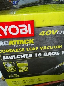 lot 73 image: RYOBI 40V VAC ATTACK LEAF MULCHER WITH 4AH BATTERY & CHARGER. SEE PICTURES