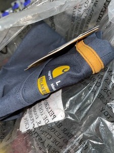 lot 83 image: CARHARTT MENS REGULAR LARGE DARK NAVY FR FORCE COTTON LONG SLEEVE T-SHIRT. SEE PICTURES