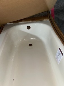 lot 98 image: BOOTZ INDUSTRIES ALOHA 60 IN. LEFT DRAIN RECTANGULAR ALCOVE SOAKING BATHTUB IN BONE. SEE PICTURES