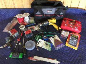 lot 16 image: Tool Bag-Tools-Wire-Electrical-Heat Gun