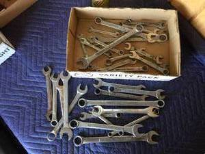 lot 34 image: Group Combination-Open End Wrenches
