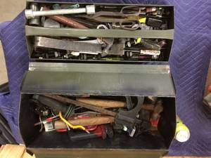 lot 38 image: Heavy Toolbox with Tools