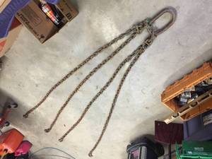 lot 78 image: Heavy Duty Quad -4 leg Bridle Sling- Tow Chain