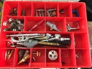 lot 79 image: Pnuematic Air Tool Tips-Connectors-Clamps-Accessories