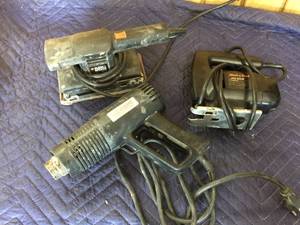 lot 89 image: B&D Sander, Jig Saw & Eazypower Heat Gun