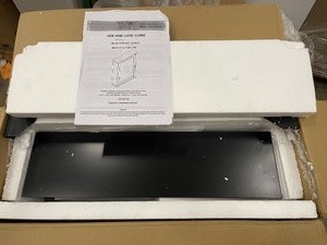 Home Decorators Collection Newport 24 in. W x 28 in. H Framed Bathroom Medicine Cabinet in Black open box customer returns see pictures