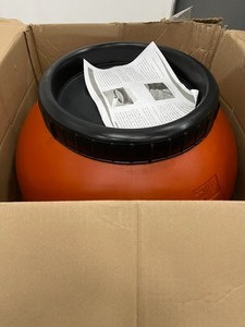 Unbranded Terra Cotta Rain Barrel 55 gal. Model # TC-55 Not used open box see pictures