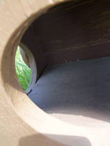 lot 14 image: Painted Wooden bird feeder...