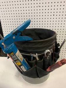 lot 37 image: 5 Gallon Bucket with Tools