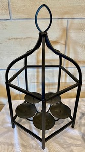 lot 115 image: 3 Wrought Iron Candle Holders