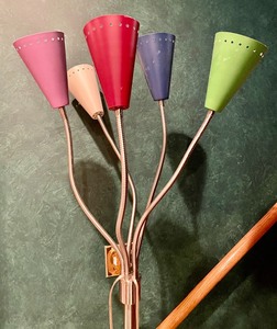 lot 140 image: Colorful Multi Head Floor Lamp
