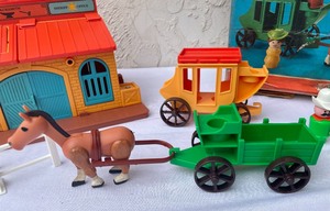 lot 225 image: Fisher Price Play Family Western Town with Accessories