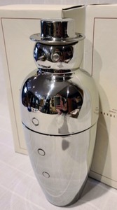 lot 19 image: Pair of Pottery Barn Snowman Cocktail Shakers (NEW)